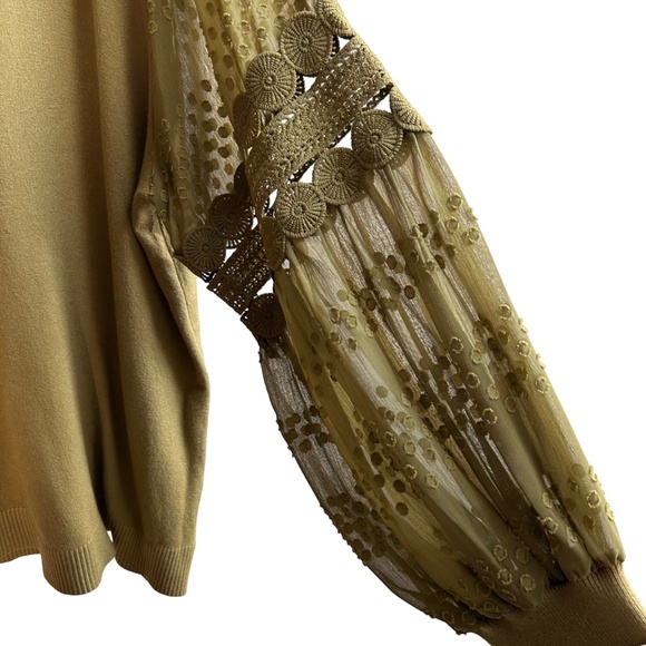 Siani Milano Crew Neck Sweater with Specialty Sleeves XXL - Picture 4 of 7